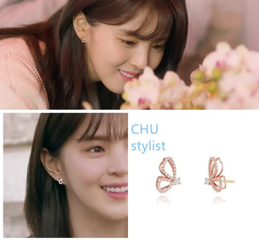 K-dramas Han So Hee - Butterfly Earrings