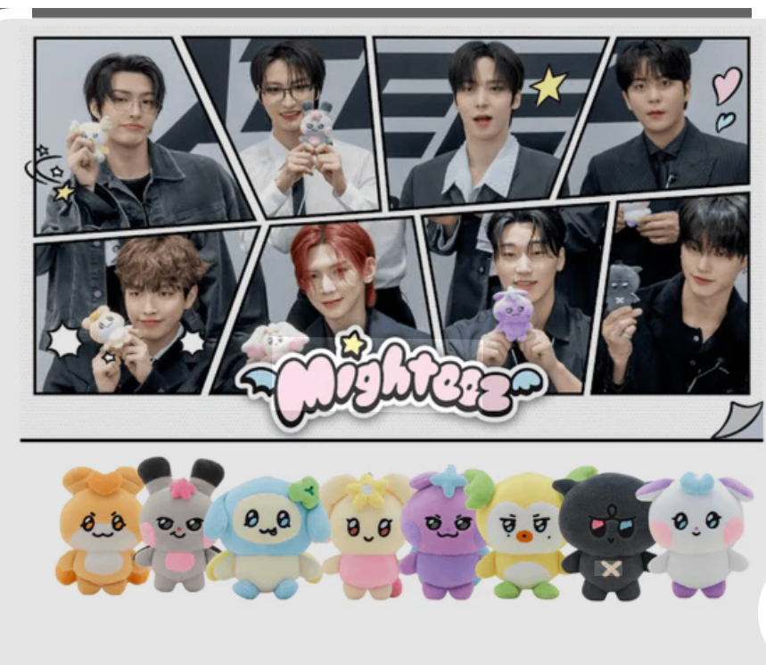 ATEEZ MIGHTEEZ Keyring & Photocard – Plush K-Pop Collectible