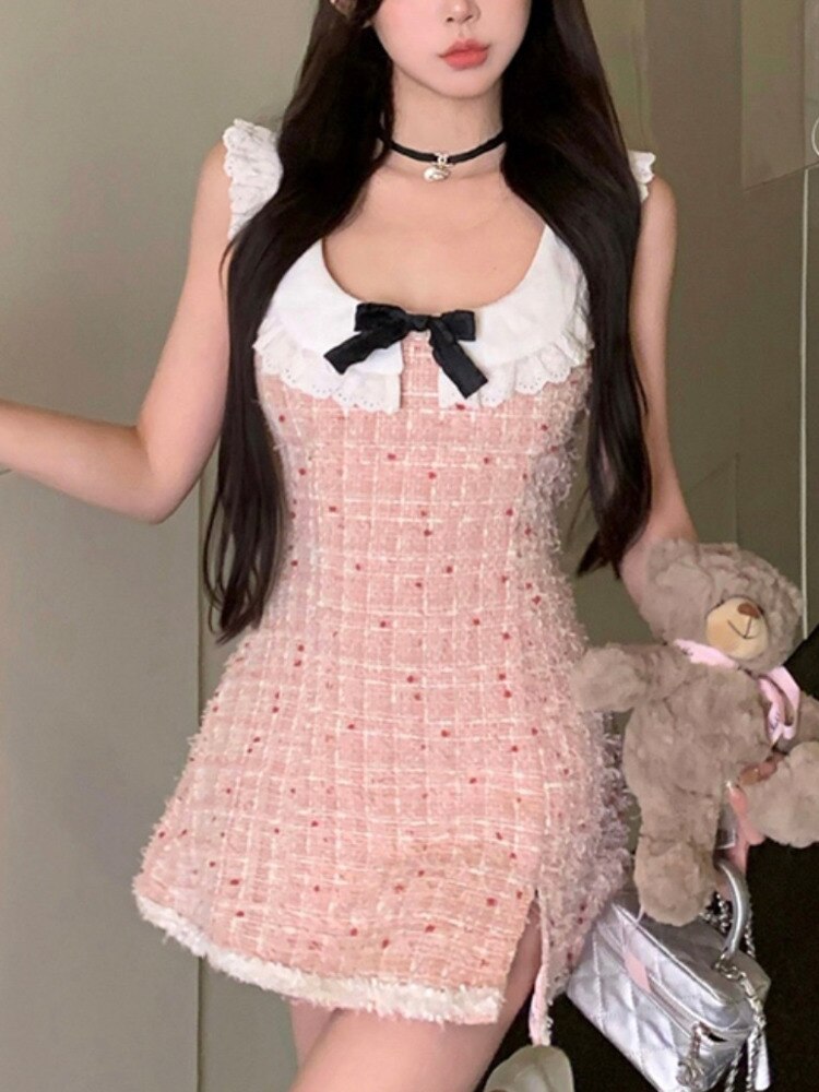 Korean Style - Light Pink Romantic Dress
