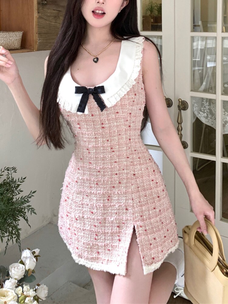 Korean Style - Light Pink Romantic Dress