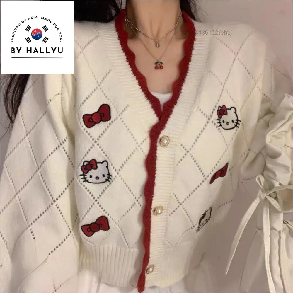 Hello Kitty Pattern Cardigan