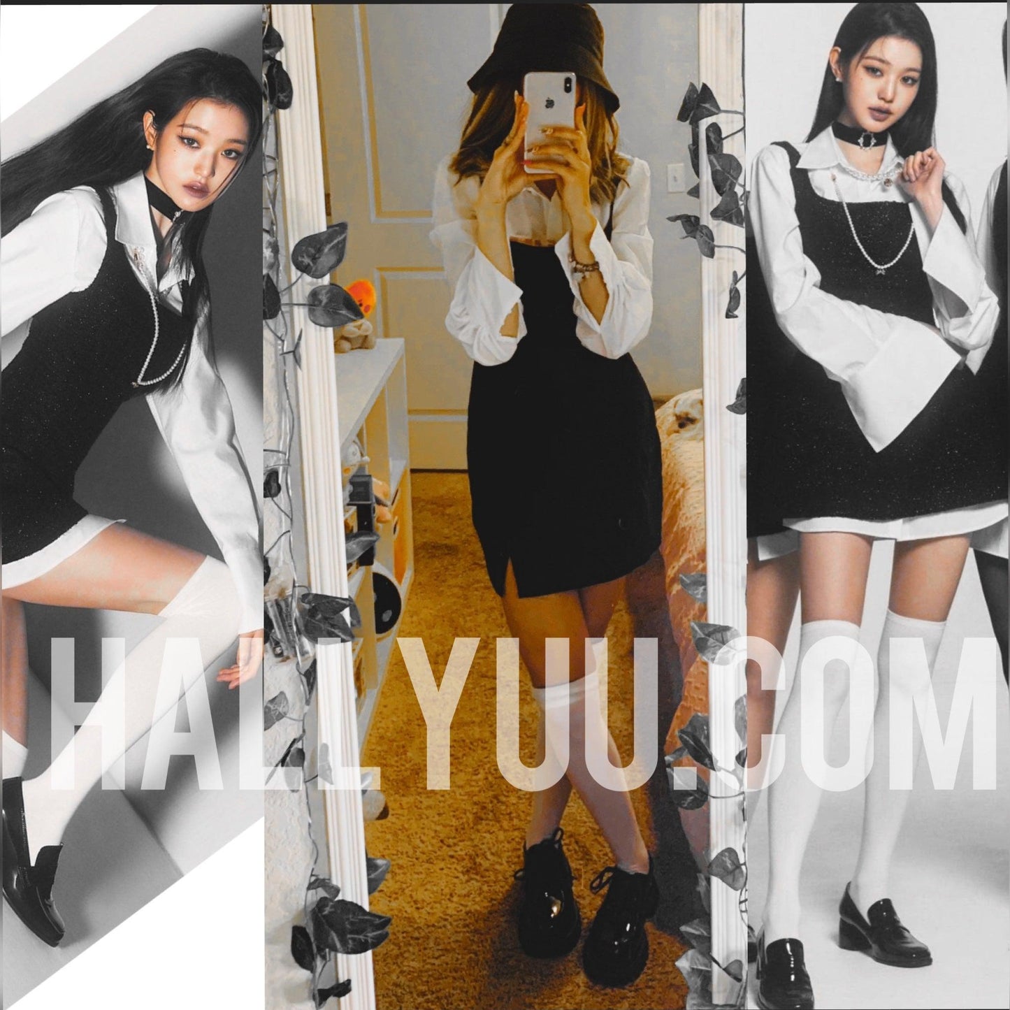 Overall | Black Dress | without white skirt - Ive I Am - Kpop store ByHallyuu
