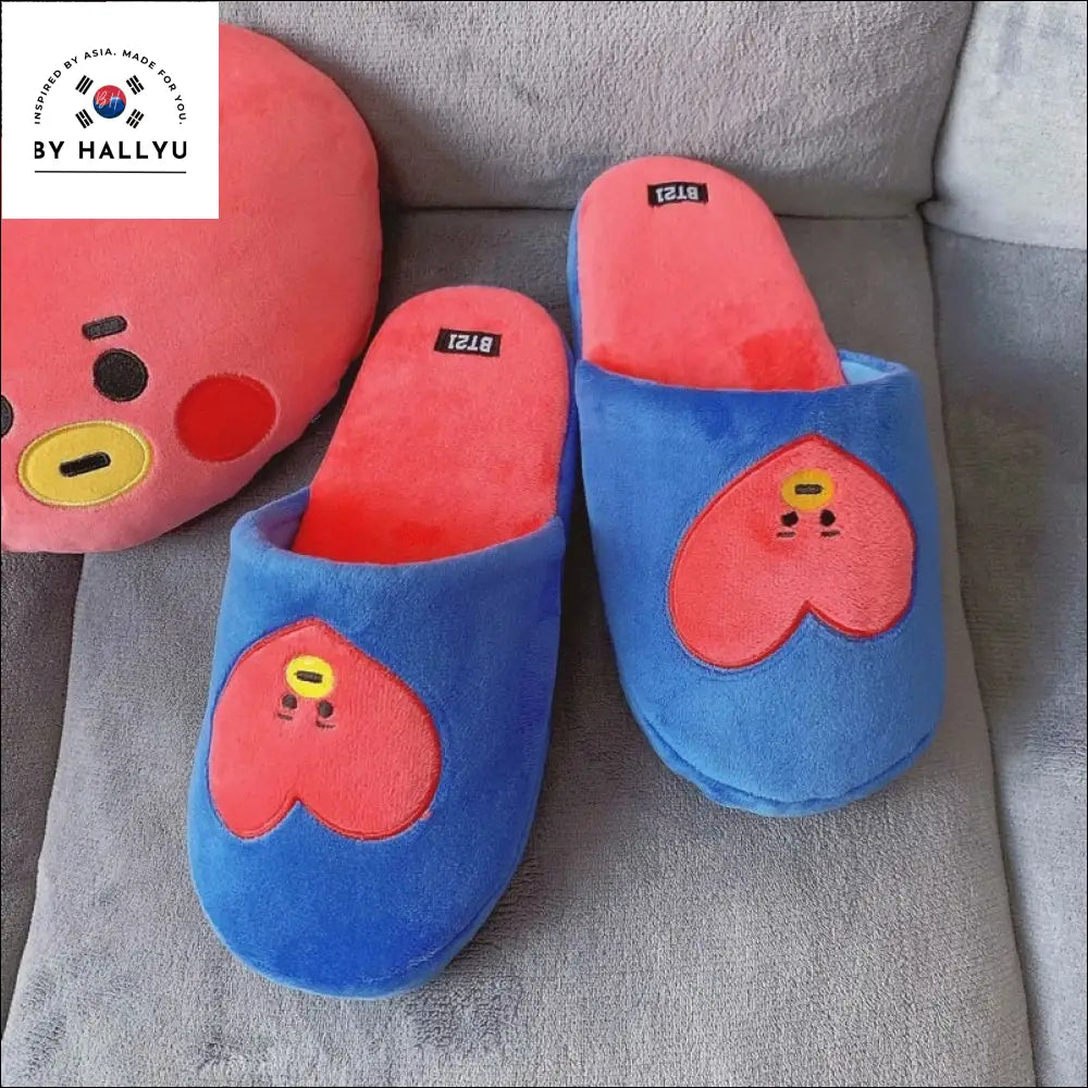 Bts Plush Slippers Home Shoes Bt21 Tata / 36-40(One Size) Shoes