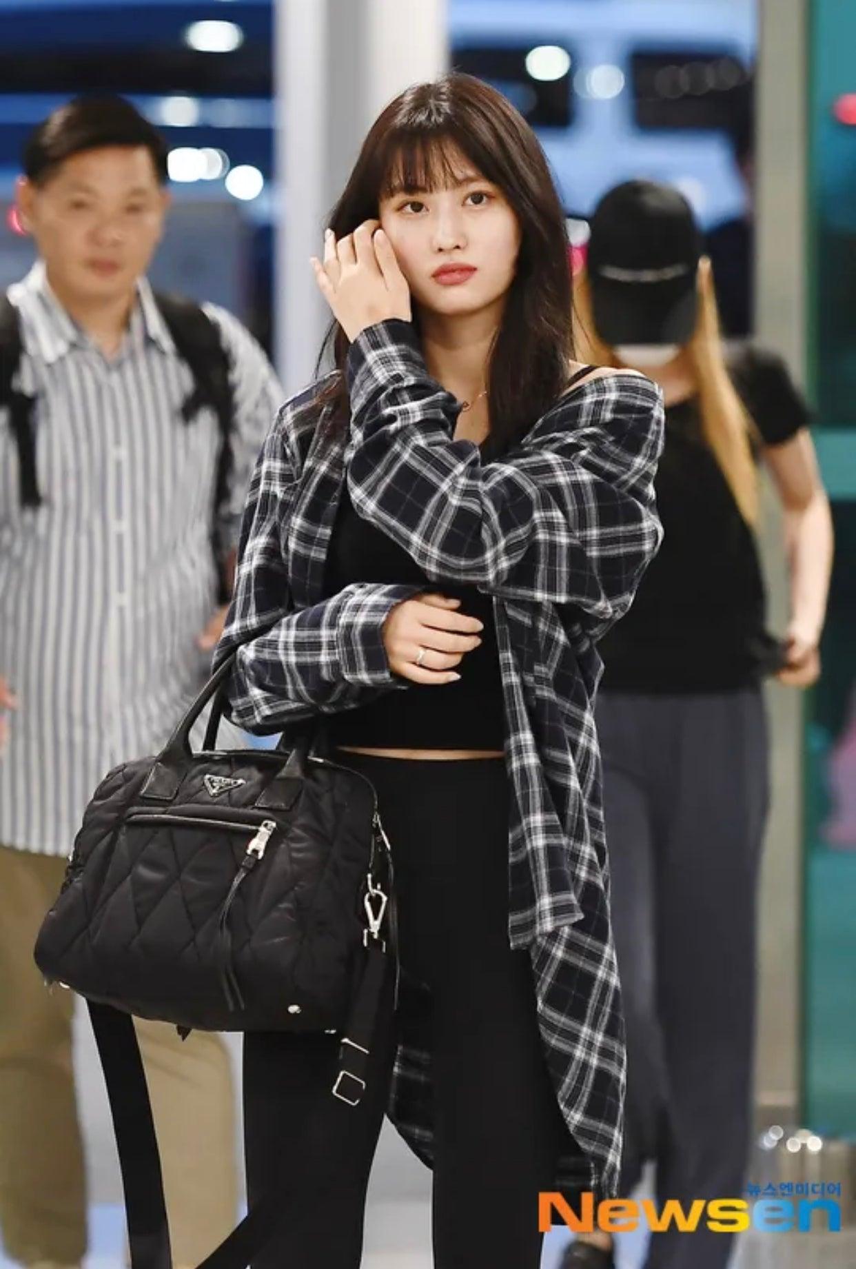 Shoulder Plaid Shirt | MOMO - Twice - Kpop store ByHallyuu