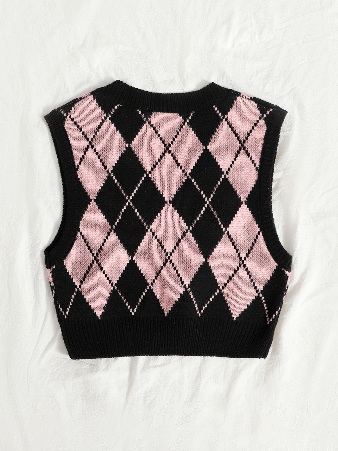 Sweater Vest - Rose - Kpop store ByHallyuu