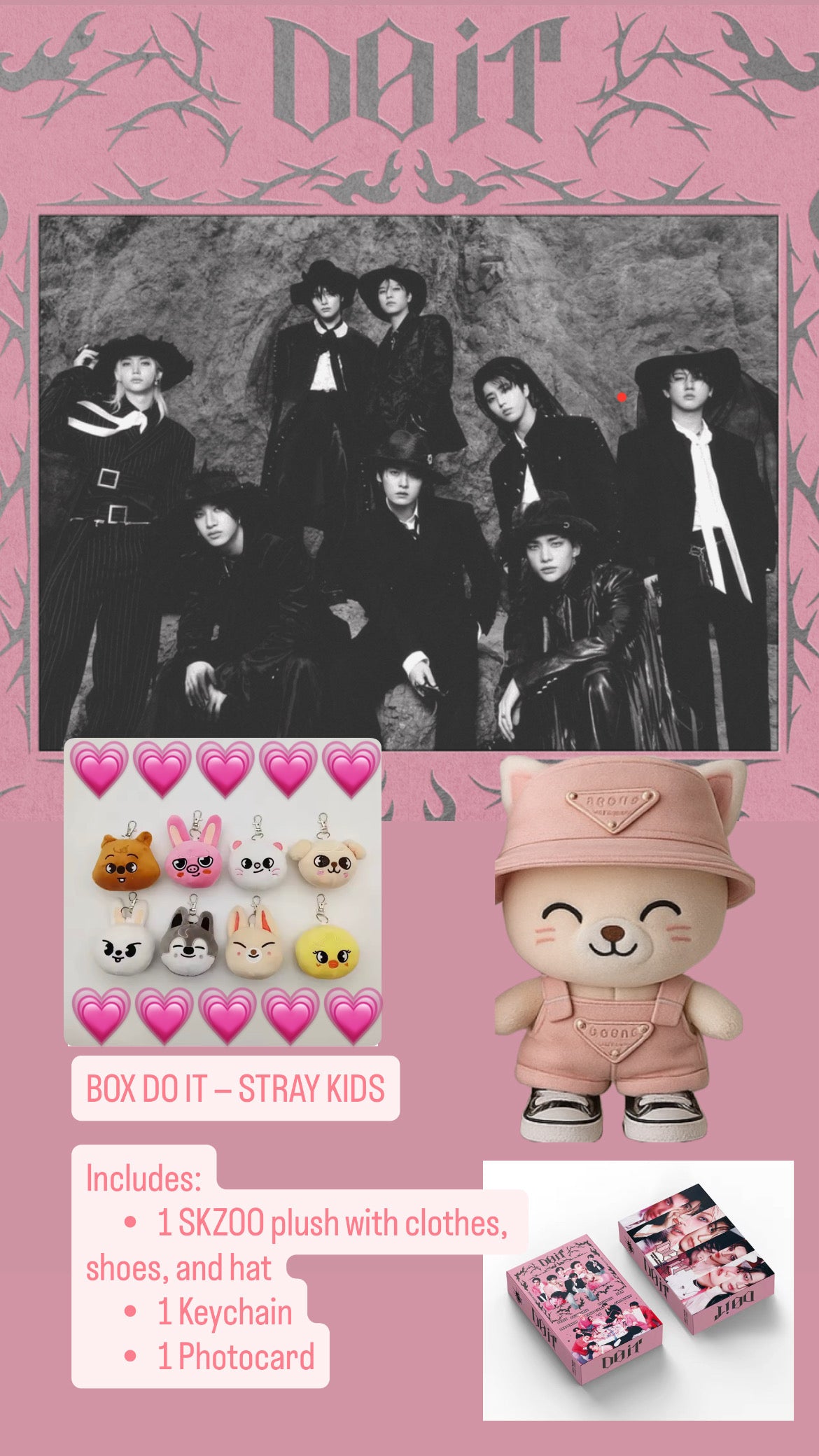 K-Pop SKZOO Box – Fan-Made Stray Kids Inspired Custom Outfit & Collectible Gift