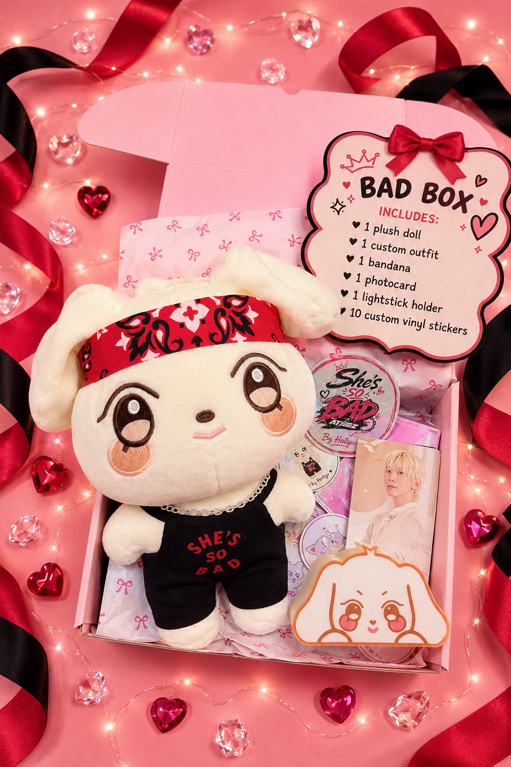 ATEEZ BAD Box  Handmade Plush with Custom Outfit  Collectible Gift