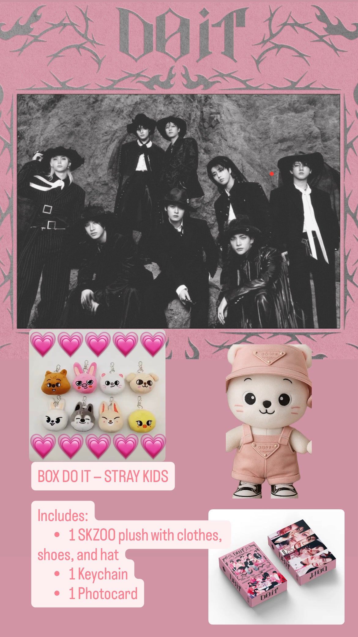 K-Pop SKZOO Box – Fan-Made Stray Kids Inspired Custom Outfit & Collectible Gift