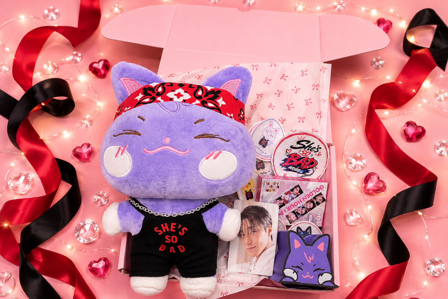 ATEEZ BAD Box  Handmade Plush with Custom Outfit  Collectible Gift