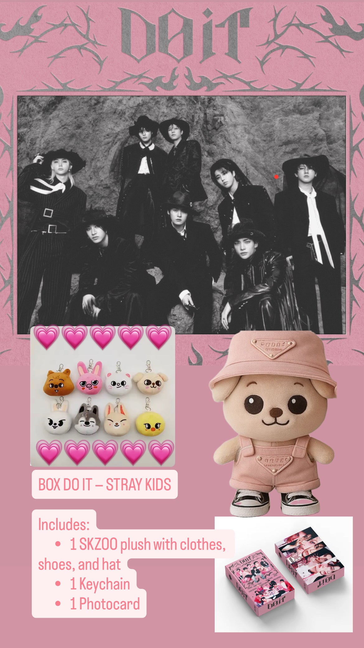 K-Pop SKZOO Box – Fan-Made Stray Kids Inspired Custom Outfit & Collectible Gift