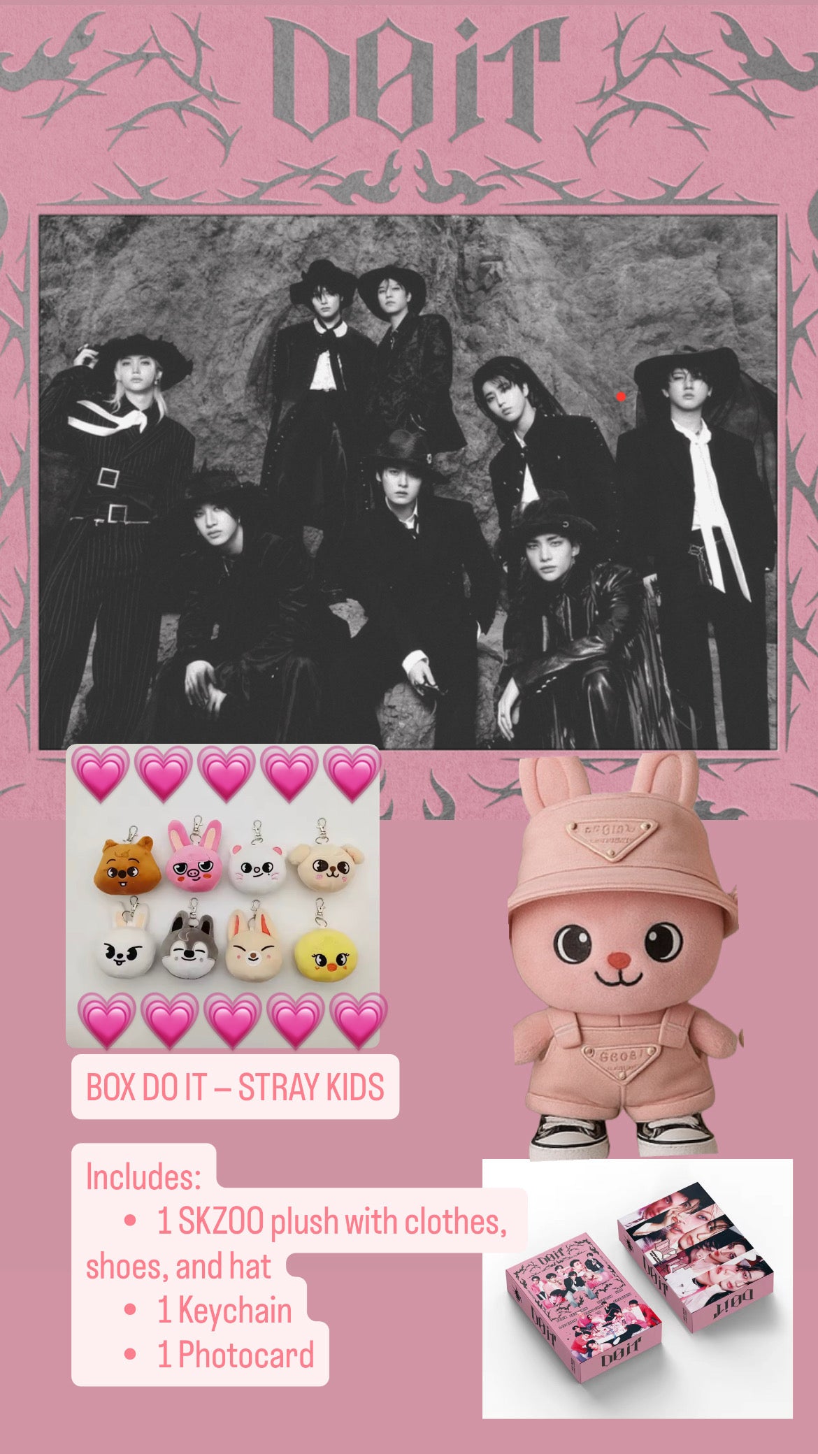 K-Pop SKZOO Box – Fan-Made Stray Kids Inspired Custom Outfit & Collectible Gift