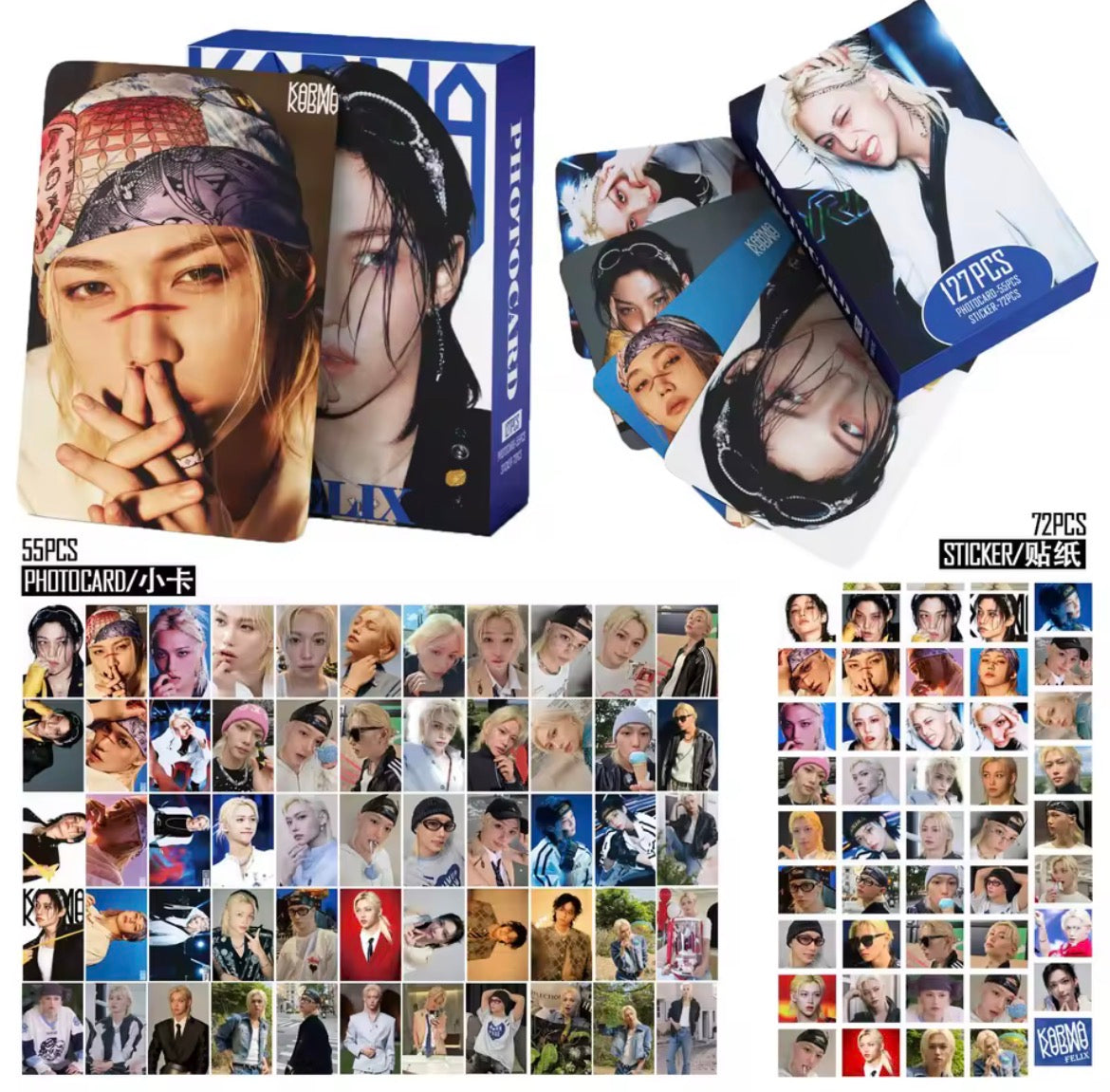 Stray Kids KARMA Set – Plush Keychains, Photocard & Stickers