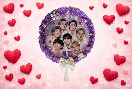 Handmade Decorated BTS Concert Hand Fan | Kpop Fan Gift | ARMY Merch