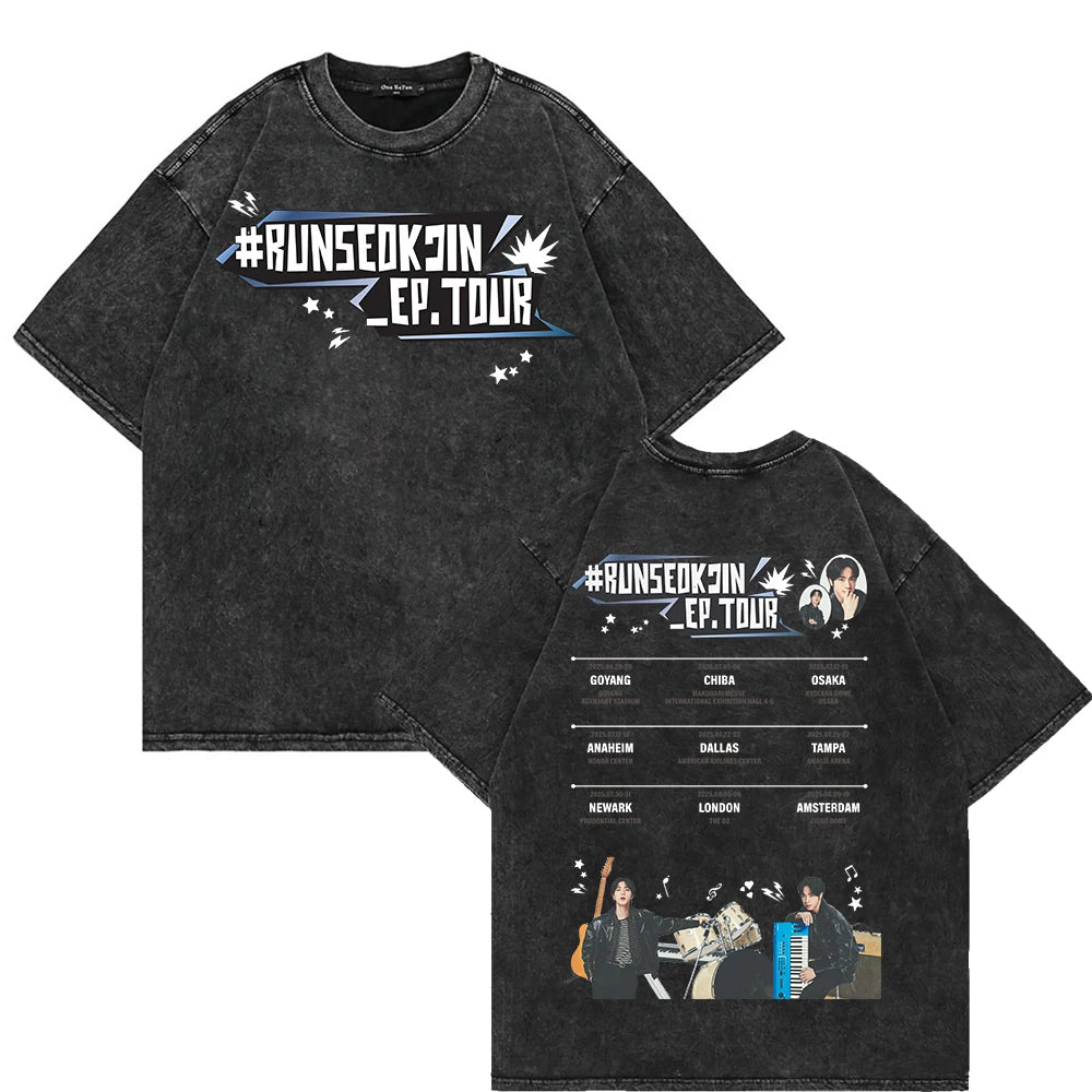 RUNSEOKJIN EP TOUR JIN顔Tシャツ ベージュ　Sサイズ A Fan's Treasure: Unveiling Jin's 'Runseokjin_EP.tour 2025