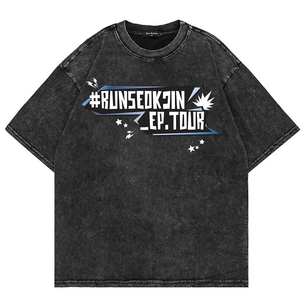 【JINサイズ】RUNSEOKJIN in JAPAN Tシャツ ブラック BTS JIN RUNSEOKJIN in JAPAN Tシャツ ブラック黒 M - メルカリ
