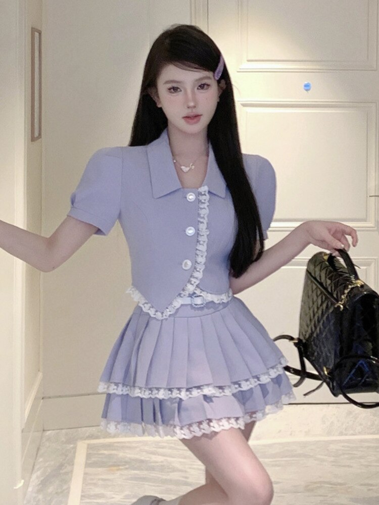 Korean Fashion - Sweet Purple Set -  byhallyuu 