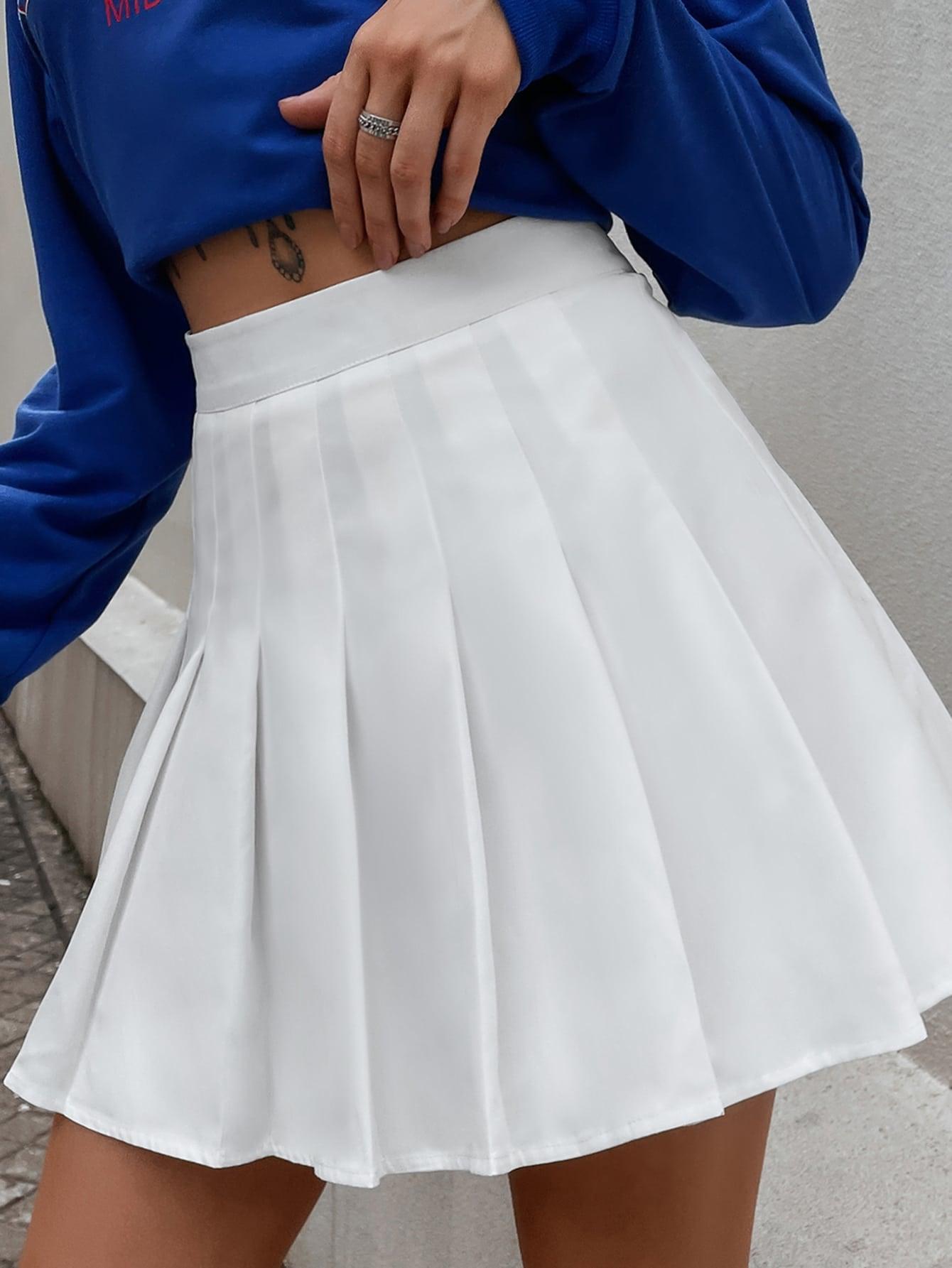 High Waist Pleated Skirt