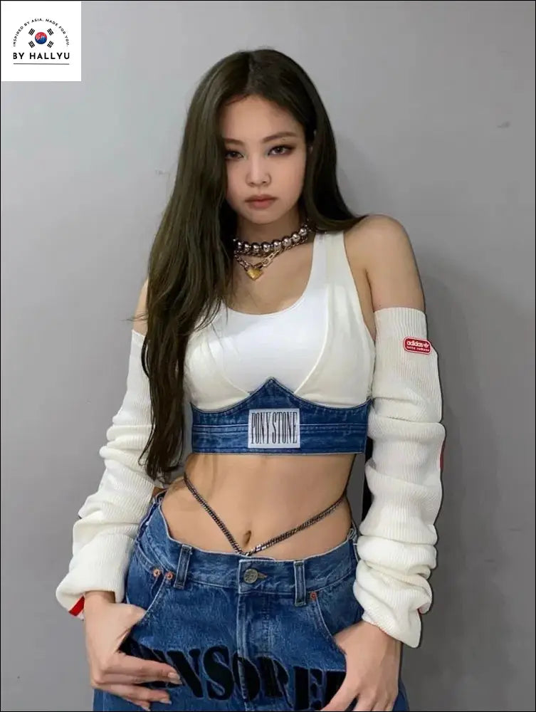 T-Shirt Jennie Blackpink White / S