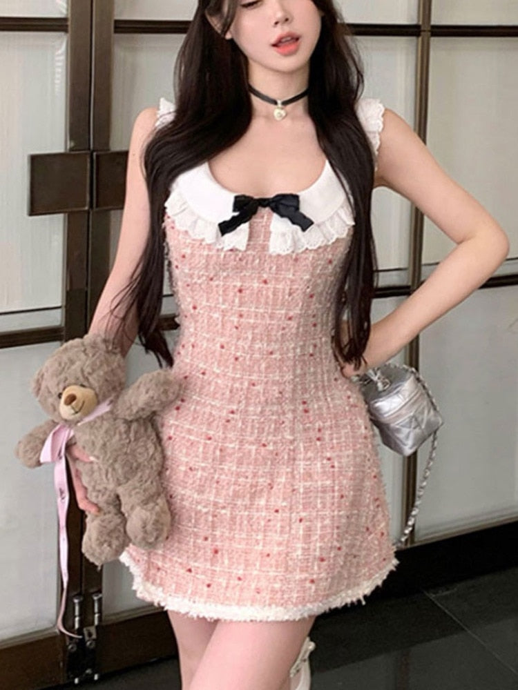 Korean Style -  Light Pink Romantic Dress